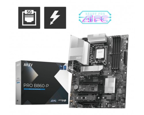 MSI PRO B860-P placa base Intel B860 LGA 1851 (Socket V1) ATX (Espera 4 dias)
