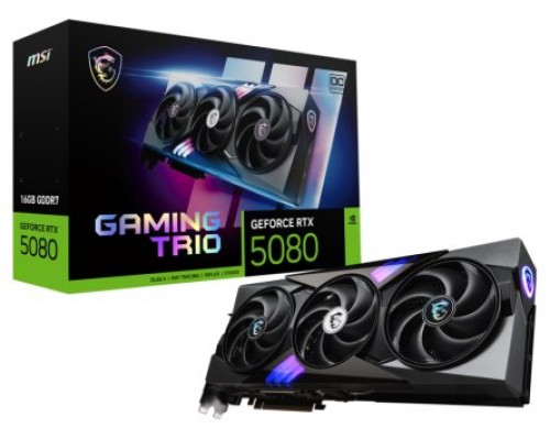 TARJETA GRAFICA MSI RTX 5080 16G GAMING TRIO OC