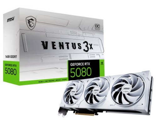 MSI VENTUS GEFORCE RTX 5080 16G 3X OC WHITE tarjeta gráfica NVIDIA 16 GB GDDR7 (Espera 4 dias)