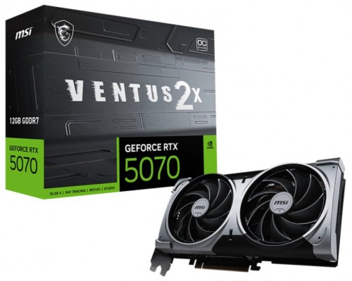 MSI GeForce RTX 5070 12G VENTUS 2X OC NVIDIA 12 GB GDDR7 (Espera 4 dias)