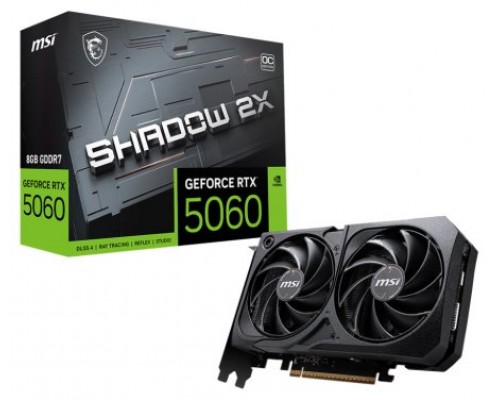MSI GeForce RTX 5060 8G SHADOW 2X OC NVIDIA 8 GB GDDR7 (Espera 4 dias)