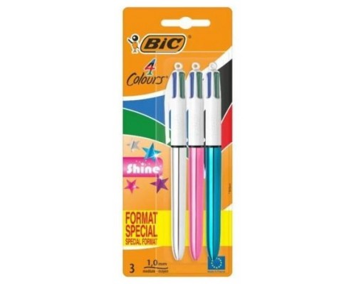 BOLIGRAFO BIC 4 COLORS SHINE 3U