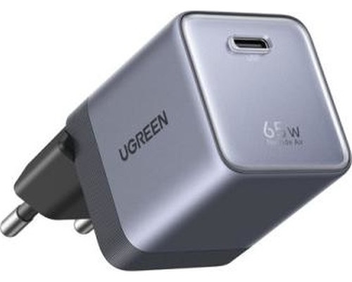 UGREEN NEXODE AIR 65W, POWER FOR LAPTOP (65W SINGLE-PORT GAN FAST CHARGER + USB-C*1 / GRAY + EUROPEAN STANDARD) " (Espera 4 dias)