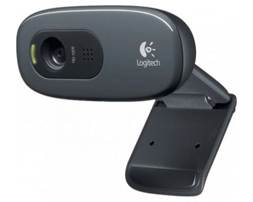 Logitech C270 Webcam HD, 720p/30fps, Video-Llamadas HD