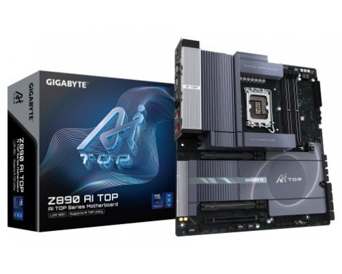 PLACA GIGABYTE Z890 AI TOP,INTEL,1851,Z890,4DDR5,256GB,HDMI+DP+2THUNDERBOLT,8SATA3+4M.2,2LAN10GB+WIFI7+BT5.3,1USB4+12USB3.2,E-ATX (Espera 4 dias)