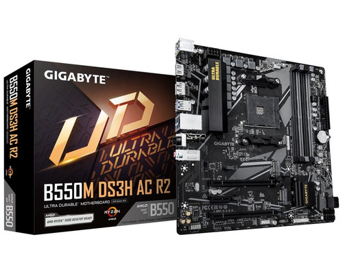 PLACA BASE GIGABYTE B550M DS3H AC R2  AM4 MATX 4XDDR4