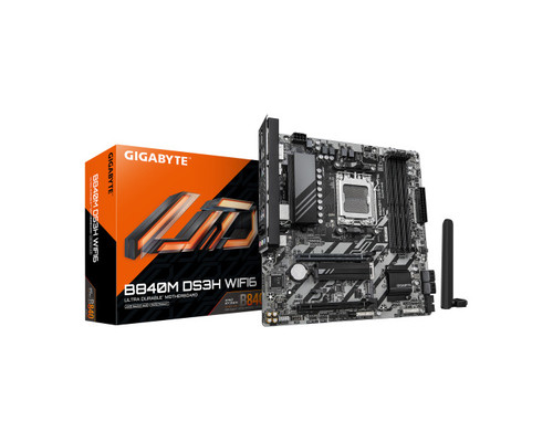 PLACA GIGABYTE B840M DS3H WF6,AMD,AM5,B840,4DDR5,256GB,1HDMI+2DP,4SATA3+2M.2,2.5GBELAN+WIFI6+BT5.3,3USB3.2,MATX (Espera 4 dias)