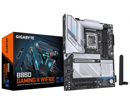 GIGABYTE B860 GAMING X WIFI6E Placa base - CPUs Intel Core Ultra, VRM de 12+1+2+1 fases, hasta 9066MHz DDR5, 1xPCIe 5.0 + 2xPCIe 4.0 M.2, LAN 2,5 GbE, WIFI 6E, USB4 (Espera 4 dias)