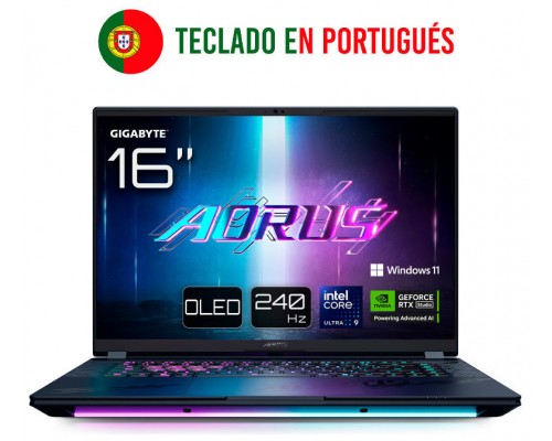 PORTATIL GIGABYTE AORUS MASTER 16 U9-275HX/RTX 5090/32GB/1TB/16"OLED/W11P