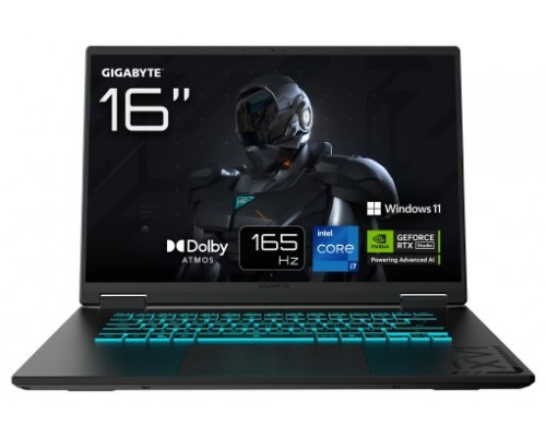 GIGABYTE GAMING A16 CWH Portátil Gaming - 16,0“, 165Hz WQXGA, Intel Core i7-13620H, NVIDIA RTX 5070, 32GB DDR5 5200MHz, 1TB Gen4 SSD, Win 11 Home, Garantía de 2 años, Dolby Atmos, GAMING A16 CWHI3ES864SH (Espera 4 dias)
