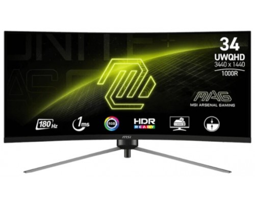 MSI MAG345CQR Monitor34"Gaming WQHD 180h DP HDMI C