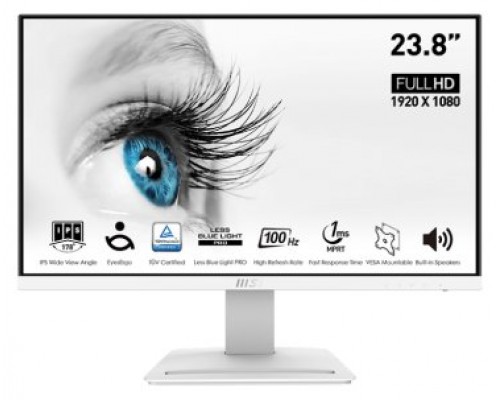 MSI PRO MP243XW pantalla para PC 60,5 cm (23.8") 1920 x 1080 Pixeles Full HD Blanco (Espera 4 dias)