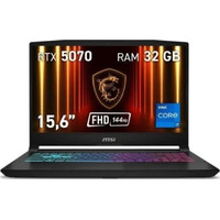 MSI PORTATIL KATANA 15 HX B14WGK-464ES. 15.6" FHD (1920*1080), 144HZ, IPS. I7-14650HX. RTX 5070, GDDR7 8GB. DDR5 16GB*2. 1TB SSD. W11 HOME. (Espera 4 dias)-257SX MSI PORTATIL KATANA 15 HX B14WGK-464ES. 15.6" FHD (1920*1080), 144HZ, IPS. I7-14650HX. RTX 5070, GDDR7 8GB. DDR5 16GB*2. 1TB SSD. W11 HOME. (Espera 4 dias)