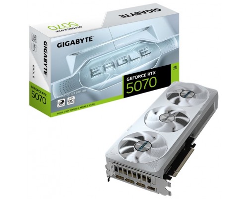 GIGABYTE GeForce RTX 5070 EAGLE OC ICE SFF 12G Tarjeta Gráfica - 12GB GDDR7, 192 bits, PCI-E 5.0, XXXX MHz Core Clock, 3 x DP 2.1a, 1 x HDMI 2.1b, NVIDIA DLSS 4, GV-N5070EAGLEOC ICE-12GD (Espera 4 dias)