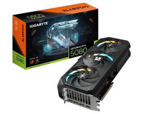 GIGABYTE GeForce RTX 5080 GAMING 16G Tarjeta Gráfica - 16GB GDDR7, 256 bits, PCI-E 5.0, 2617MHz Core Clock, 3 x DisplayPort, 1 x HDMI, NVIDIA DLSS 4, GV-N5080GAMING-16GD (Espera 4 dias)
