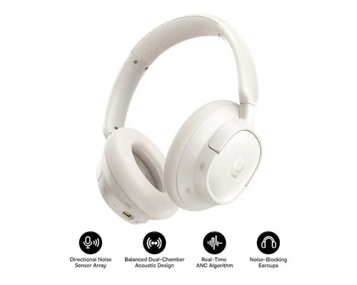 OS-BASEUS BASS BH1 NC WIRELESS NOISE CANCELLING HEADPHONES STARLIGHT OFF-WHITE (Espera 4 dias)