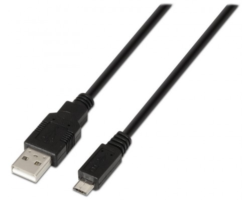 AISENS - CABLE USB 2.0, TIPO A/M-MICRO B/M, NEGRO, 3.0M