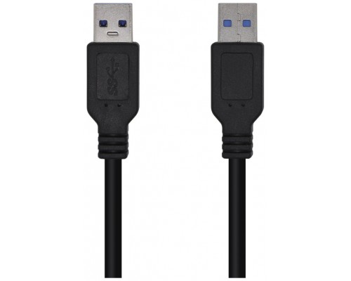 AISENS - CABLE USB 3.0, TIPO A/M-A/M, NEGRO, 1.0M