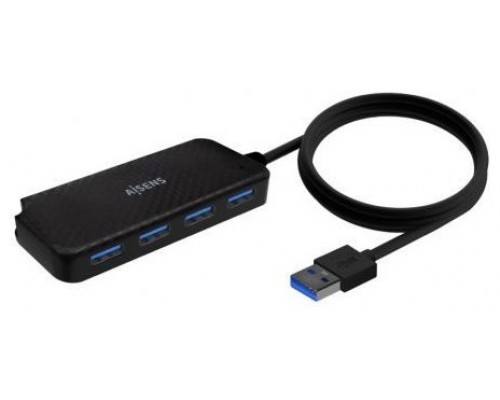 HUB USB 3.0 TIPO AM-4XTIPO AH NEGRO 60CM AISENS