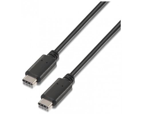 CABLE USB 2.0 3A TIPO USB-CM-USB-CM NEGRO 2.0M AISENS