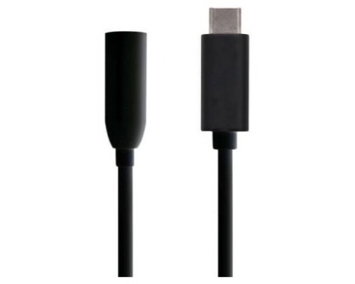 AISENS - CONVERSOR USB-C A AUDIO, USB-C/M-JACK 3.5/H, NEGRO, 15CM