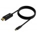 AISENS - CABLE CONVERSOR USB-C A DISPLAYPORT 8K@60HZ, USB-C/M-DP/M, NEGRO, 0.8M