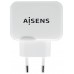 AISENS - CARGADOR USB 17W 5V/3.4A, 2xUSB CON CONTROL AI, BLANCO