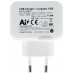 AISENS - CARGADOR USB 17W 5V/3.4A, 2xUSB CON CONTROL AI, BLANCO