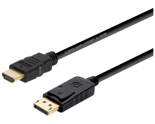 AISENS - CABLE CONVERSOR DISPLAYPORT A HDMI, DP/M-HDMI/M, NEGRO, 2.0M