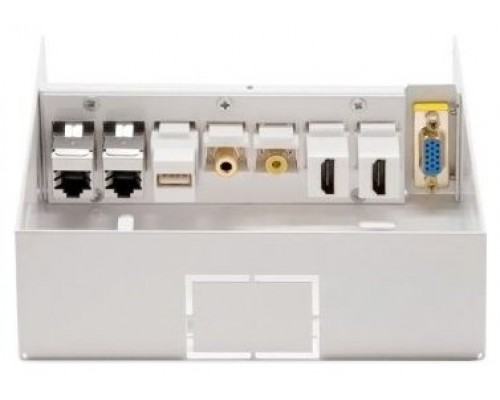 CAJA CONEXIONES AISENS VGA+2XHDMI+JACK3.5+RCA+1XUSB+2XRJ45 CAT.6A STP BLANCO