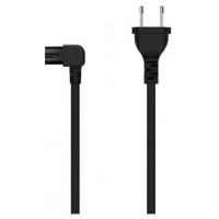 AISENS - CABLE ALIMENTACION ACODADO FORMA 8, CEE7/16/M-C7/H, NEGRO, 3.0M