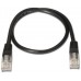 AISENS - CABLE DE RED LATIGUILLO RJ45 CAT.5E UTP AWG24, NEGRO, 0.5M