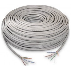 AISENS - BOBINA CABLE DE RED RJ45 CAT.6 UTP RÍGIDO AWG24, GRIS, 305M