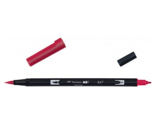 ROTULADOR DOBLE PUNTA PINCEL COLOR CRIMSON TOMBOW ABT-847 (Espera 4 dias)