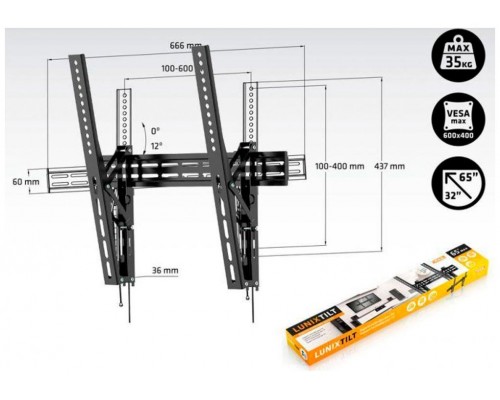 Engel Axil AC0571E soporte para TV 165,1 cm (65") Negro (Espera 4 dias)