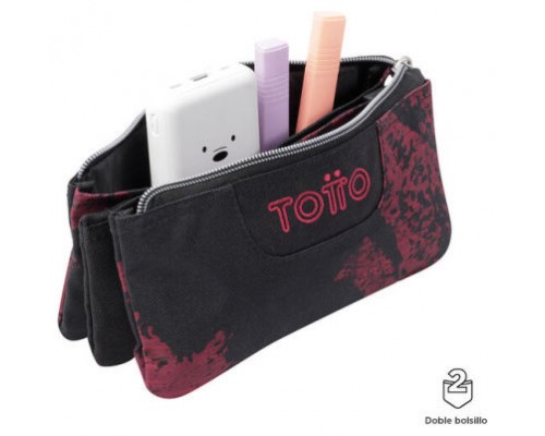 ESTUCHE ESCOLAR TRES COMPARTIMENTOS TIZA ROJA - TABLERO TOTTO AC52ECO012-2310Z-5C5 (Espera 4 dias)