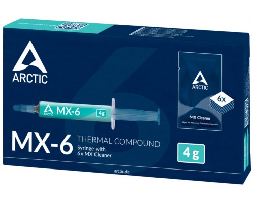 PASTA TERMICA ARCTIC MX-6 4GR + 6 MX CLEANER (Espera 4 dias)