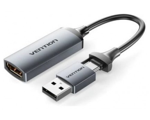 CONVERSOR HDMI 4K/USB-A A USB-C 0.10 M NEGRO VENTION (Espera 4 dias)