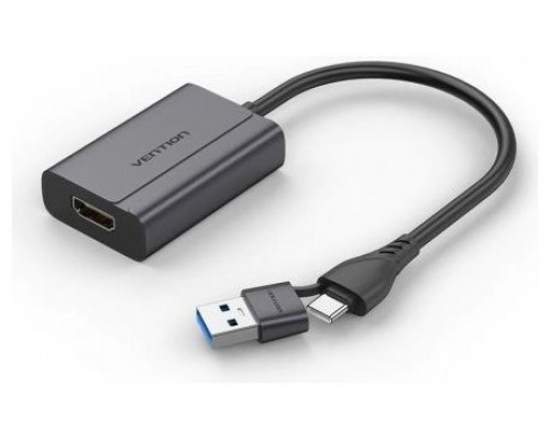 ADAPTADOR USB-A/USB-C A HDMI NEGRO VENTION (Espera 4 dias)