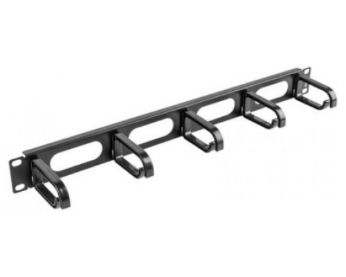 ORGANIZADOR DE CABLES LANBERG 5 ANILLAS 19" 1U TIPO B NEGRO