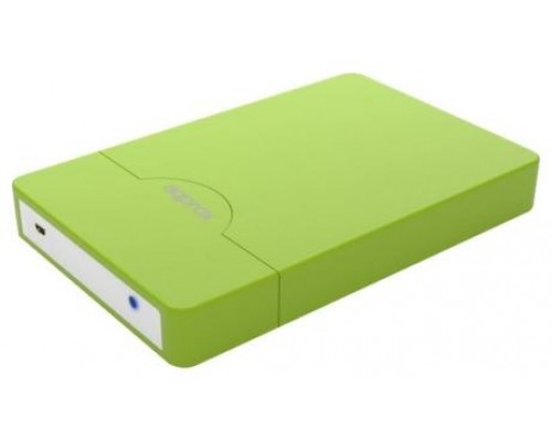 CAJA EXTERNA USB 2.5"" SATA SCREWLESS VERDE APPROX (Espera 4 dias)