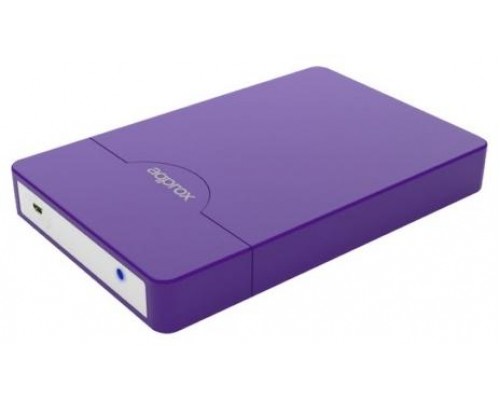 CAJA EXTERNA USB 2.5"" SATA SCREWLESS MORADO APPROX (Espera 4 dias)