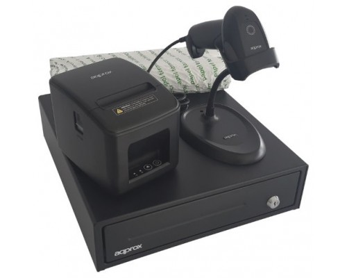 KIT TPV APPROX CAJON APPCASH33 NEGRO + SCAN APPLS11AS