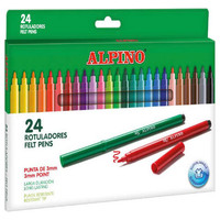 ESTUCHE 24 UNIDADES ROTULADORES PUNTA FINA COLORES SURTIDOS ALPINO AR001003N (Espera 4 dias)
