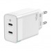 CARGADOR GaN 45W 2xUSB-C PD3.0 QC4.0 BLANCO AISENS-SX6 CARGADOR GaN 45W 2xUSB-C PD3.0 QC4.0 BLANCO AISENS