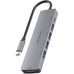 AISENS - USB-C DOCK 6 EN 1, USB-C A 1xHDMI, 4xUSB-A, 1xUSB-C PD 100W, GRIS, 15CM