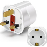ADAPTADOR DE VIAJE UNIVERSAL A TIPO ALEMAN BLANCO AIGOSTAR (Espera 4 dias)-4SX ADAPTADOR DE VIAJE UNIVERSAL A TIPO ALEMAN BLANCO AIGOSTAR (Espera 4 dias)