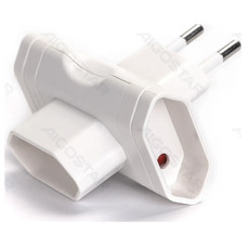 ENCHUFE DE CONVERSION ALEMAN 1 A 3 10A BLANCO AIGOSTAR (Espera 4 dias)-SX2 ENCHUFE DE CONVERSION ALEMAN 1 A 3 10A BLANCO AIGOSTAR (Espera 4 dias)