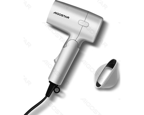 SECADOR DE PELO PLEGABLE DE VIAJE 1200W PLATA AIGOSTAR (Espera 4 dias)
