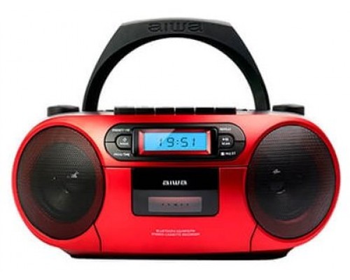 RADIO CD BLUETOOTH PORTABLE AIWA BOOMBOX BBTU-550 ROJO
